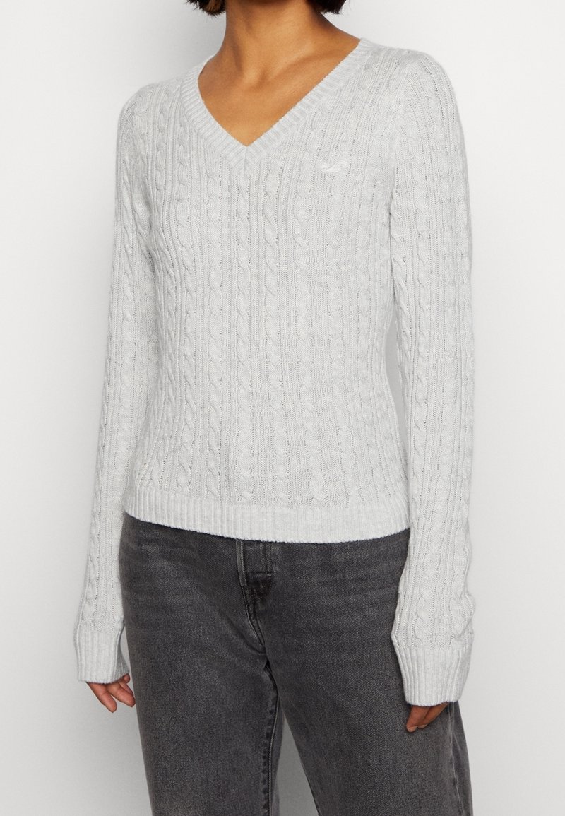 Hollister Co. Stickad tröja - grey