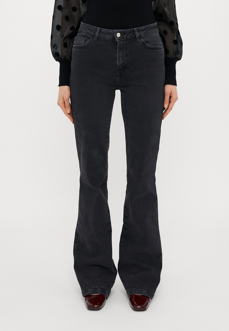 Even&Odd Tall Alt laienevad teksad - black denim/must teksa - Zalando.ee