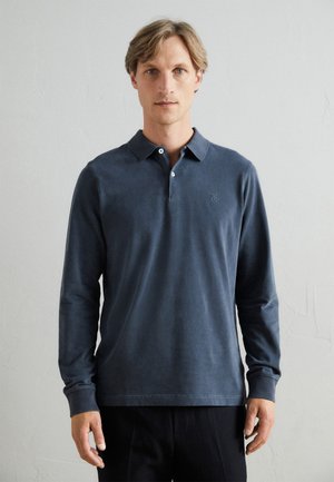 LONG SLEEVE COLLAR EMBROIDERY - Langærmet T-shirt - dark navy