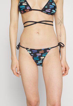 Puma SWIM WOMEN SIDE TIE TANGA - Κάτω μέρος μπικίνι - black combo
