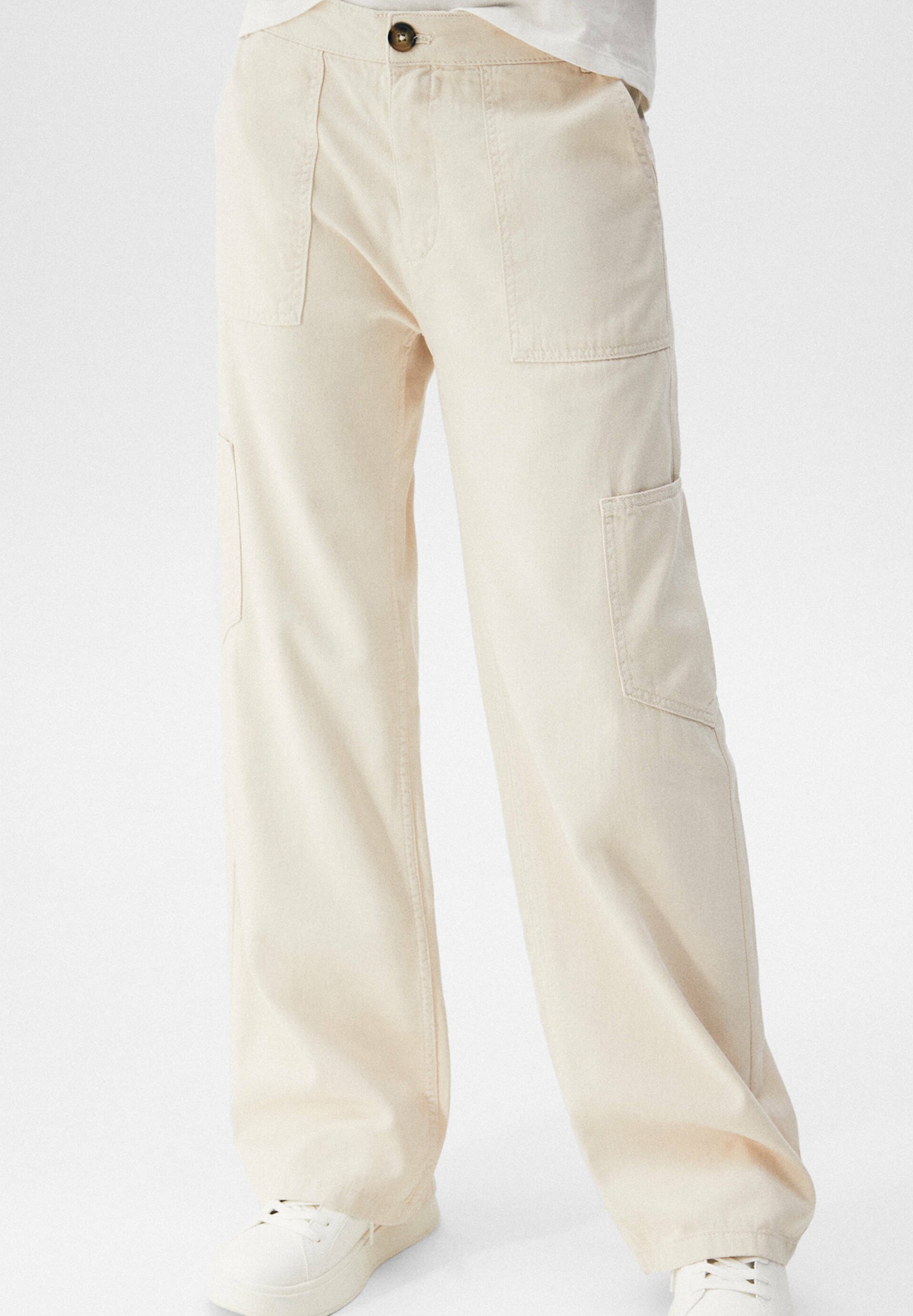 PULL\u0026BEAR Cargobroek - off-white/crème - Zalando.nl