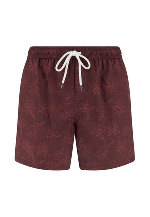 Boggi Milano, BOGGI MILANO FLORAL PRINT SWIMSUIT FLORAL PRINT SWIMSUIT - Badeshorts - burgundy