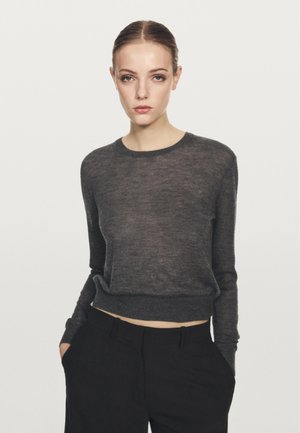 FINE SEMI-SHEER WITH CREW NECK - Trui - grey