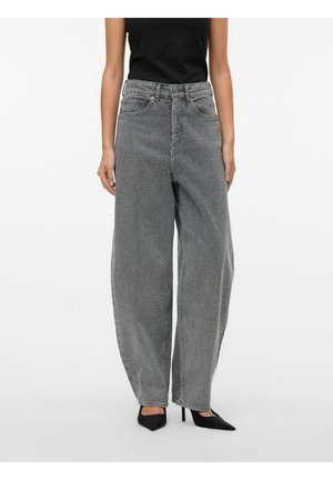 VMBILLIE HOHE TAILLE BARREL FIT - Vrećaste traperice - medium grey denim