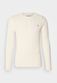 CABLE C NECK - Svetrík - cream