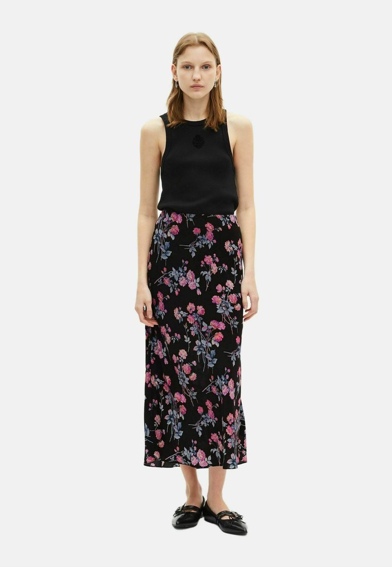 The Kooples A-lijn rok - black pink