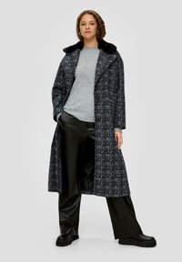 QS MIT ROLLSAUMBLENDE - Strickpullover - grau meliert