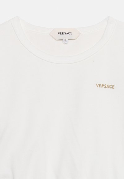 Versace DRESS LIBERTY FLORAL LOGO - Φόρεμα ημέρας - white/gold-coloured/light sand