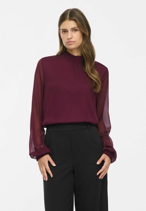 VILA, LONG SLEEVED TOP VIFALIA HIGH NECK - Blouse - winetasting