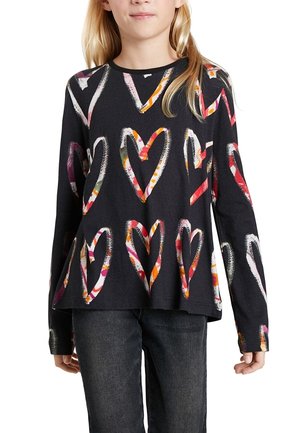 HEARTS - Langærmet T-shirt - black