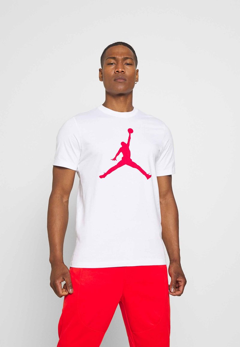 Jordan JUMPMAN SS CREW - T-shirt estampada - white/gym red