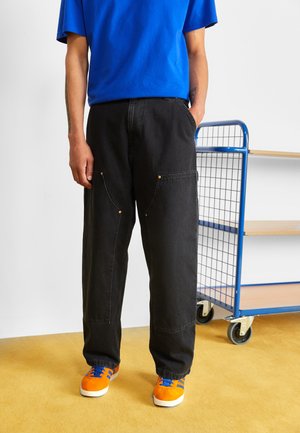 Carhartt WIP NASH PANT SMITH - Laza szabású farmerek - black stone washed