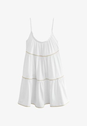 Next TIERED - Jerseyklänning - white