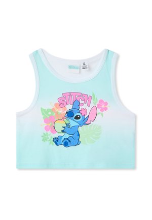 STITCH PRINTED - Top - acquamarina