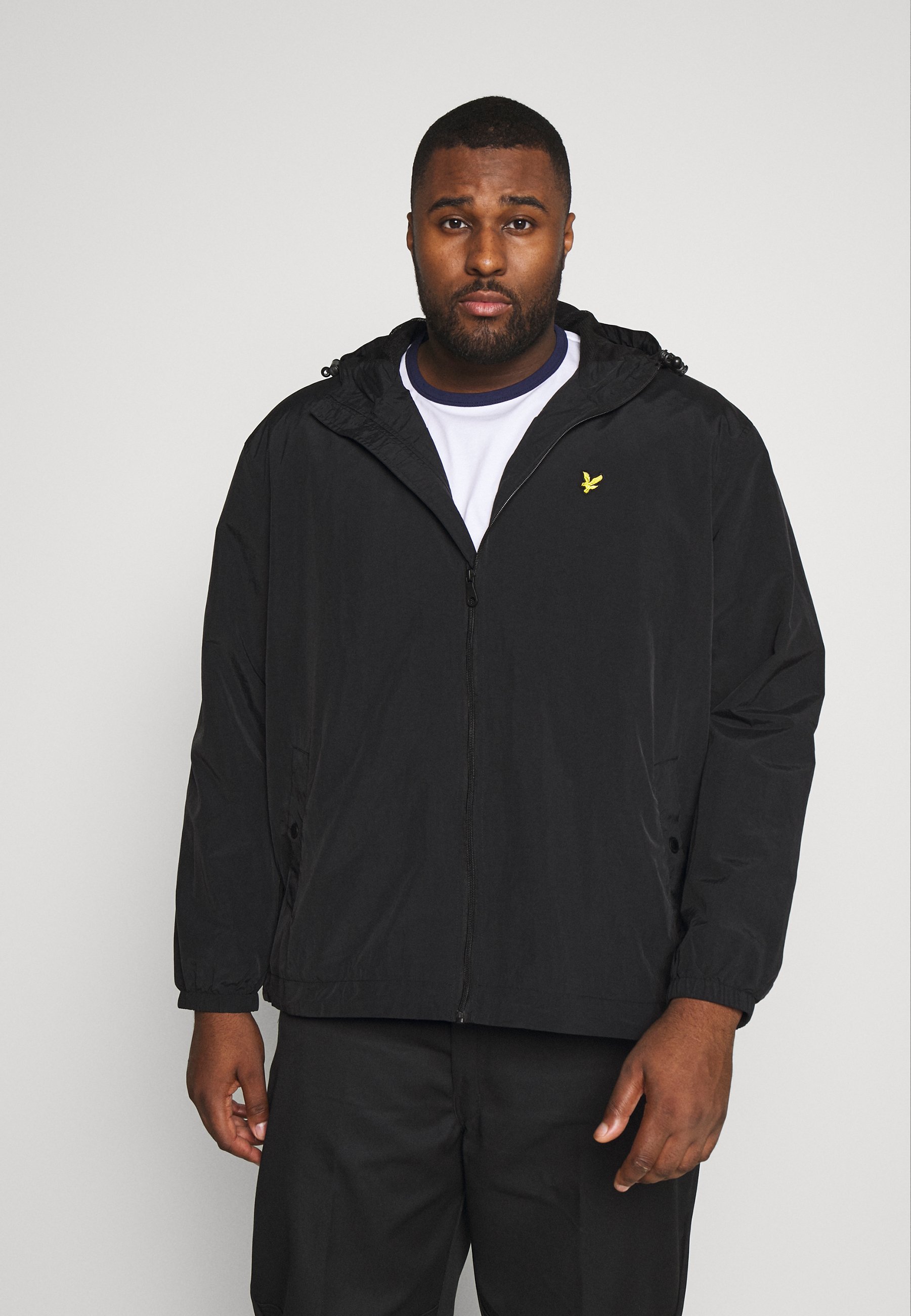 ZIP THROUGH HOODED JACKET Lett jakke jet black ZIP THROUGH HOODED JACKET Lett jakke jet black