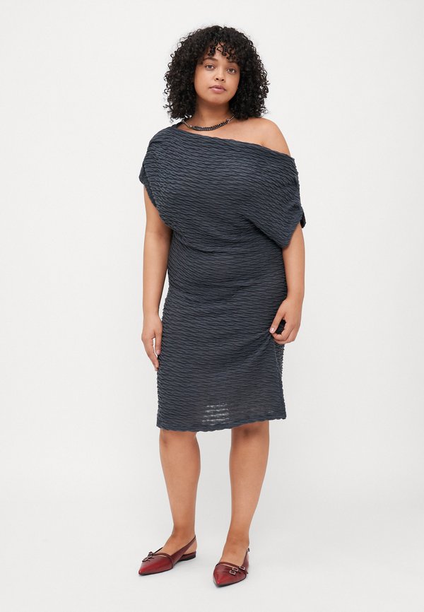 VMCFIE ONE SHOULDER DRESS - Jersey dress - asphalt4