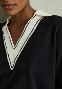 Reiss REGULAR FIT - NINA COLLARED CRICKET - Polosärk - navy white