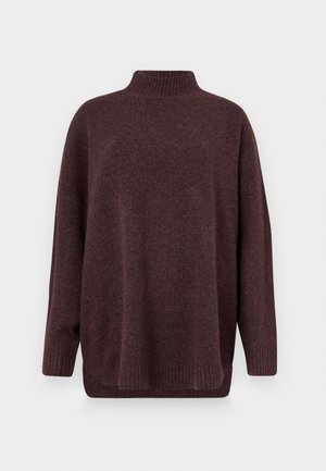 Vero Moda VMPLAZA HIGHNCK LONG PULLOVER - Strikkegenser - wine tasting