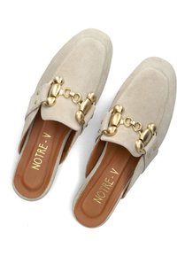 Notre-V Muiltjes - beige suèt