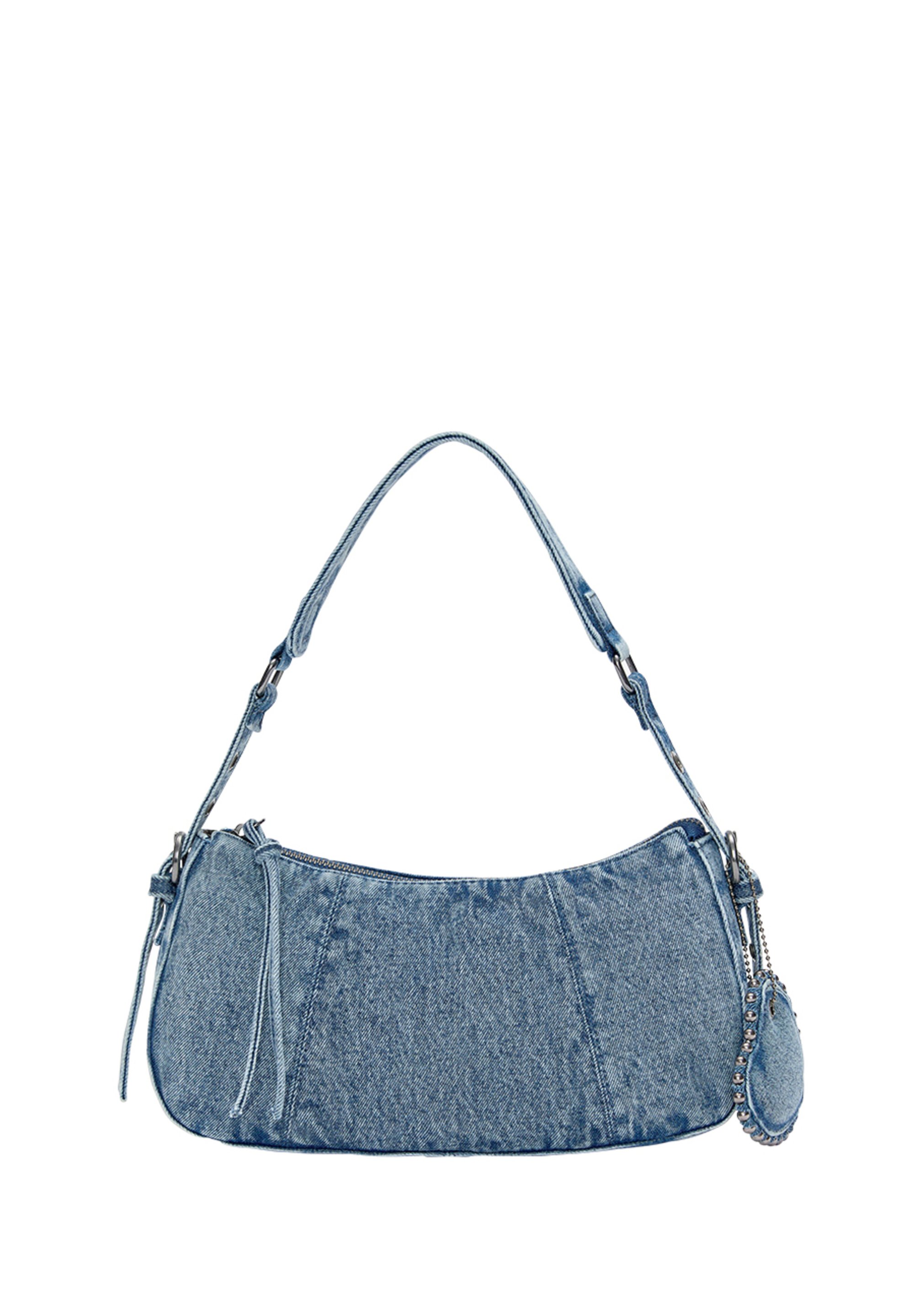 PULL&BEAR SHOULDER Borsa a mano blue denim/blu denim
