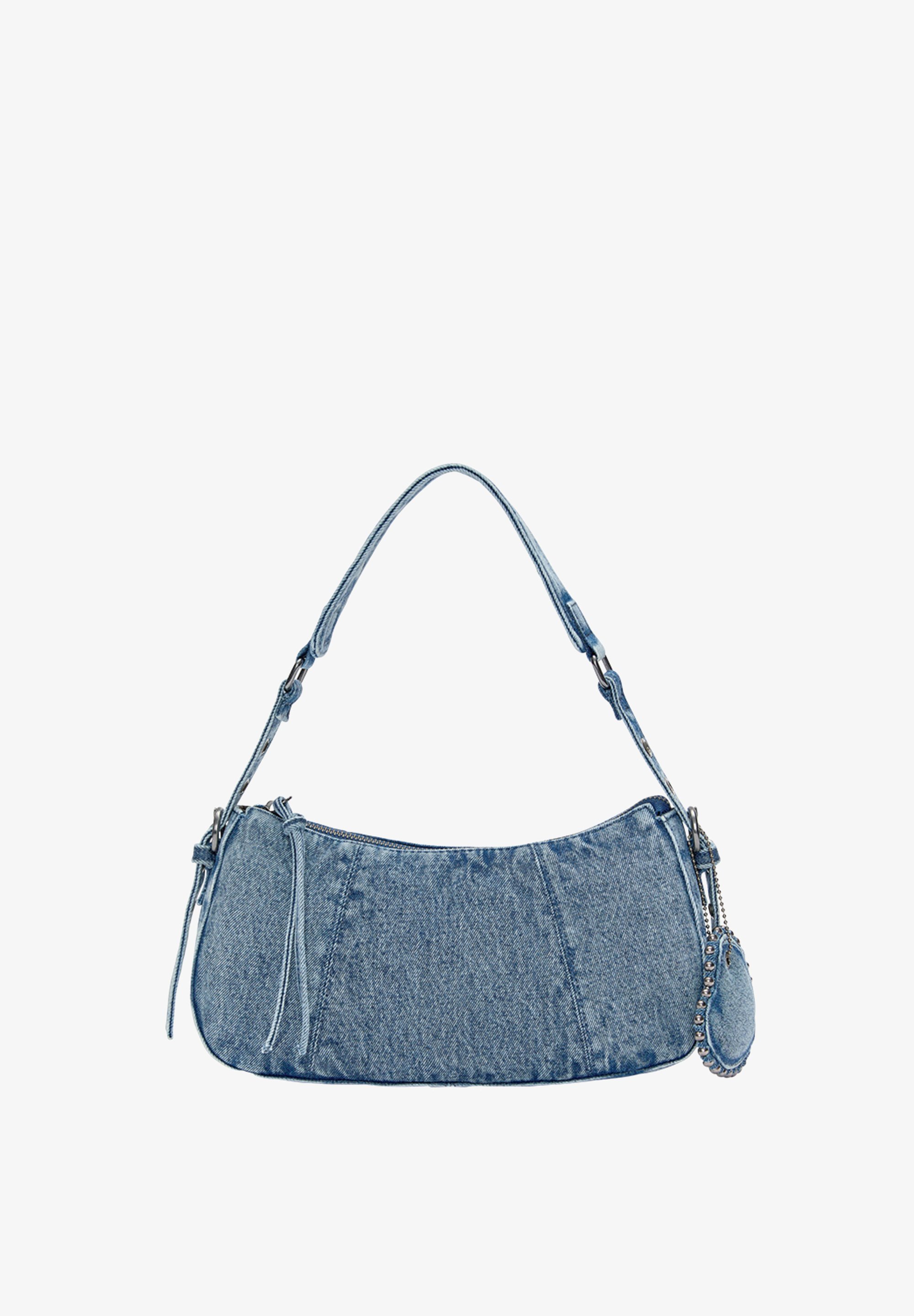 PULL&BEAR SHOULDER Borsa a mano blue denim/blu denim