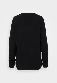 JDY MARCO LS O NECK SPLIT - Džemperis - black