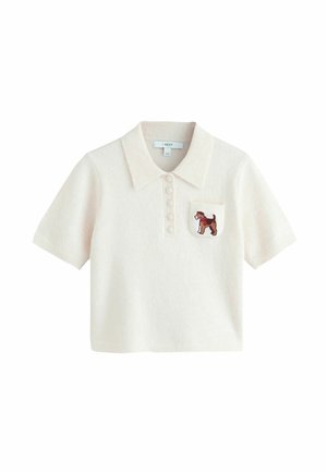 Next, Poloshirt - ecru embroidered