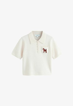 Next, Poloshirt - ecru embroidered