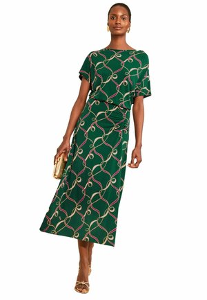 Love & Roses, REGULAR FIT - COWL NECK RUCHED MIDI DRESS - Freizeitkleid - green ribbon