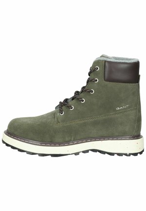 GANT Lace-up ankle boots - ivy green dk brown