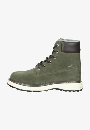 GANT Lace-up ankle boots - ivy green dk brown