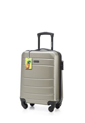 SMALL SUITCASE WITH LUGGAGE TAG FROM ABS - Trolley - silver