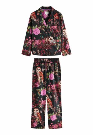 FLANNEL THROUGH  - REGULAR FIT  - Pyžamová súprava - black pink owl