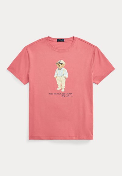 Polo Ralph Lauren CLASSIC FIT POLO BEAR JERSEY T SHIRT - Tricou cu imprimeu - adirondack berry