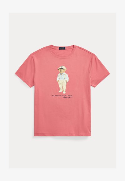 Polo Ralph Lauren CLASSIC FIT POLO BEAR JERSEY T SHIRT - Μπλουζάκι με στάμπα - adirondack berry