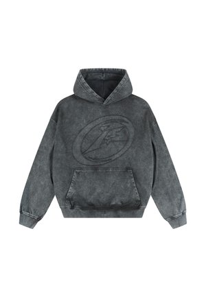 FAVELA, F PATCH HOODIE - Sweat à capuche - black washed