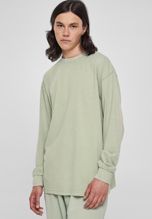 HEAVY BOXY ACID WASH LONGSLEEVE - Langarmshirt - vintagegreen