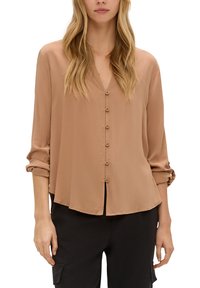 QS Overhemdblouse - sandstein