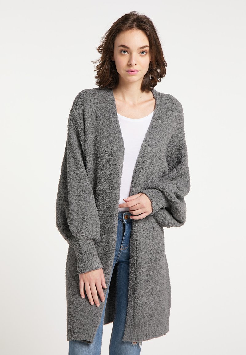 Schne Strickjacke Lang Grau Bilder