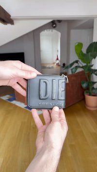 Diesel DSL 3D- BI FOLD COIN ZIP XS - Portofel - black