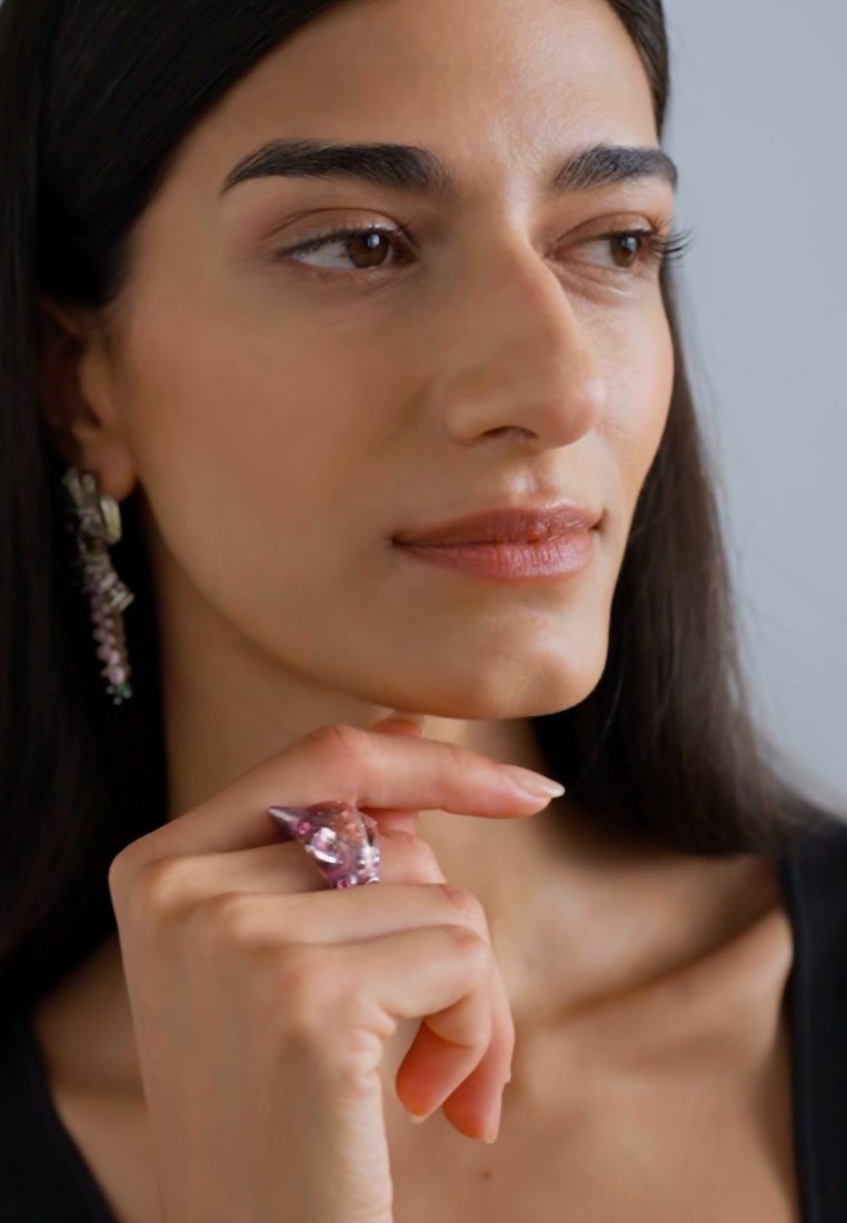 Collina Strada DRAGON BABY RING - Ring - pink/lilac/lilac