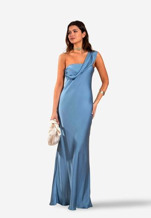 CON ESCOTE ASIMÉTRICO - Vestido de fiesta - azul