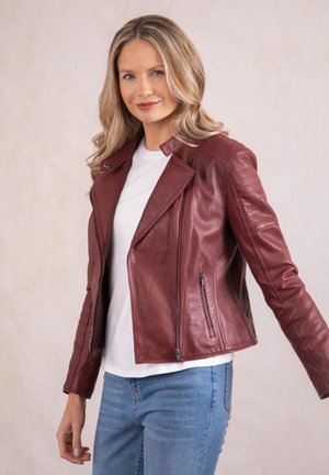 BIKER NICOLE - Leather jacket - red