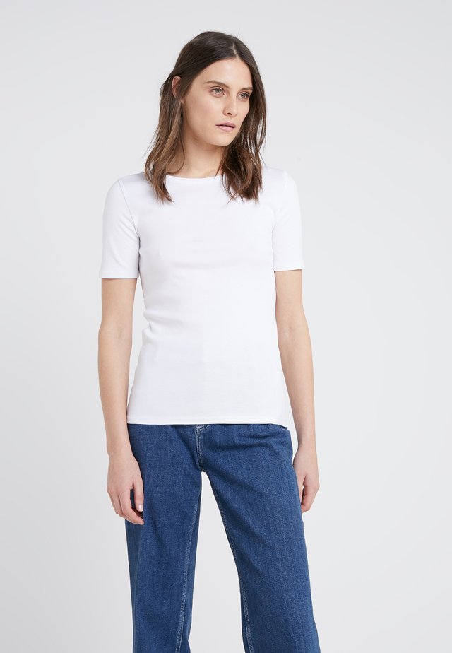 CREWNECK ELBOW SLEEVE - T-shirt basic - white