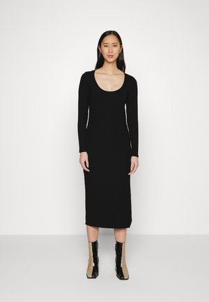 SCOOP COLUMN - Gebreide jurk - black
