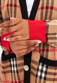 Cesare Gaspari LOOSE - Cardigan - brown\red