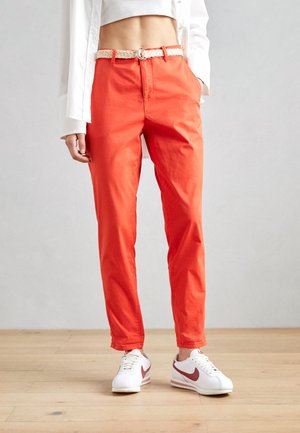 MIT GÜRTEL - Pantaloni chino - red