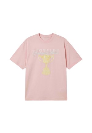 Project X Paris, T-SHIRT HOMME IMPRIMÉ ET BRODÉ MOTIF CHAMPION - T-shirt con stampa - rose