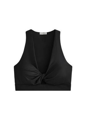 OYSHO MEDIUM-SUPPORT TWIST COMFORTLUX WITH CUPS - Športni modrček s srednjo podporo - black