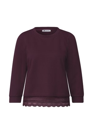 Street One, 3/4-ARM SHIRT MIT SPITZENKANTE AM SAUM - T-shirt à manches longues - rustic rouge